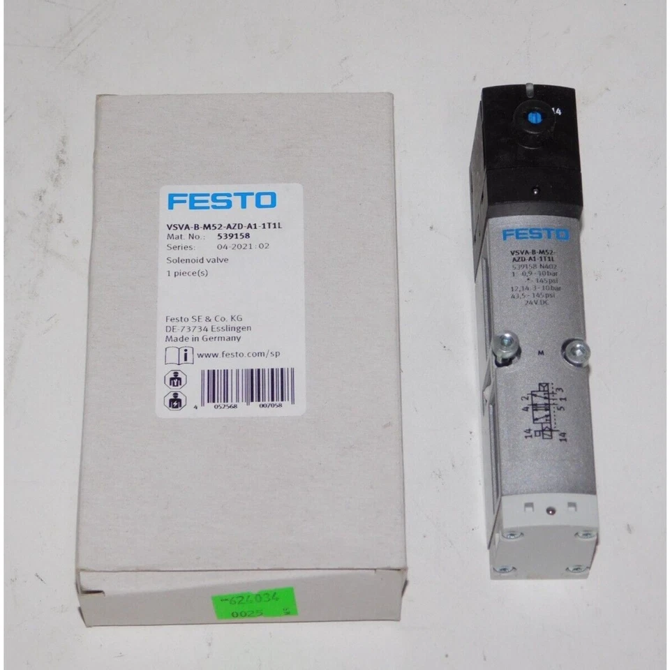 US FREE TAX New FESTO VSVA-B-M52-AZD-A1-1T1L 539158 Solenoid Valve Module 145PSI - Image 3 of 4