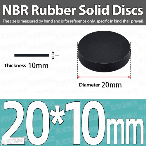 NBR Rubber Solid Discs Flat Round Pad Sealing Non-Slip Cushioning Dia 5mm-150mm - Bild 236 von 266