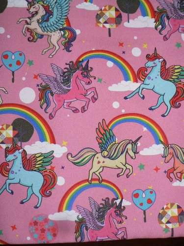Handmade Library bags first name embroidered free Unicorns Print - Picture 3 of 3