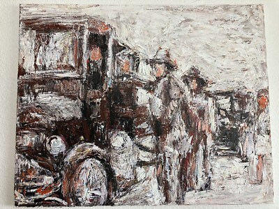 DUSTBOWL MIGRATION, 16x20 ORIGINAL acrylic painting on canvas by James Murphy
