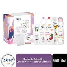 Dove Body & Bath Radiantly Refreshing Complete Collection 6pcs Gift Set For Her