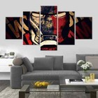 Grunge Iron Man Superhero Fans 5 Piece Panel Canvas Wall Art Photo Decor
