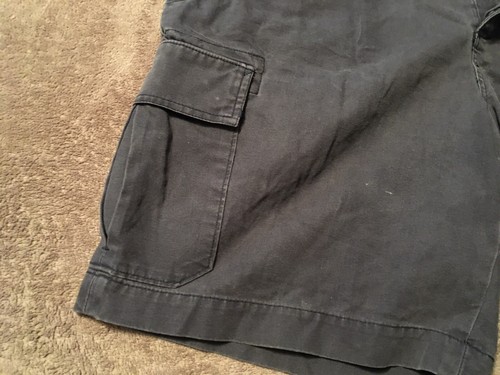 Vintage Abercrombie & Fitch Men's Heavy Cargo Shorts Blue Size 32 Button Fly - Picture 6 of 12