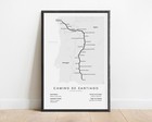 Camino Via de la Plata Trail Print | Camino de Santiago Map | Way of Saint James