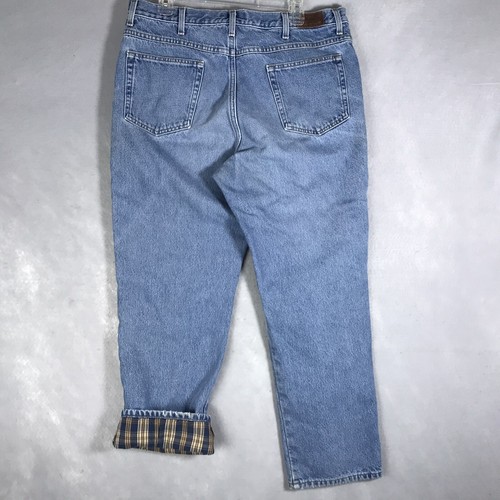 LL Bean Classic Fit Flannel Lined Jeans 
