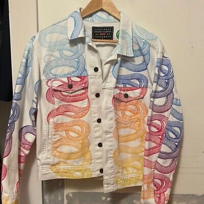 SUPREME X HYSTERIC GLAMOUR WHITE DENIM TRUCKER JACKET SIZE L | eBay