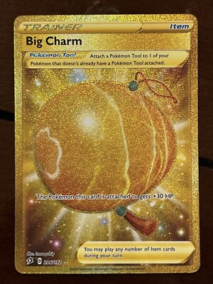 Pokemon Rebel Clash Big Charm 206/192 Gold Secret Rare Holo | eBay