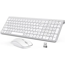 2.4G USB Receiver Wireless Keyboard Mouse Combo For Apple iMac PC Laptop Slim US