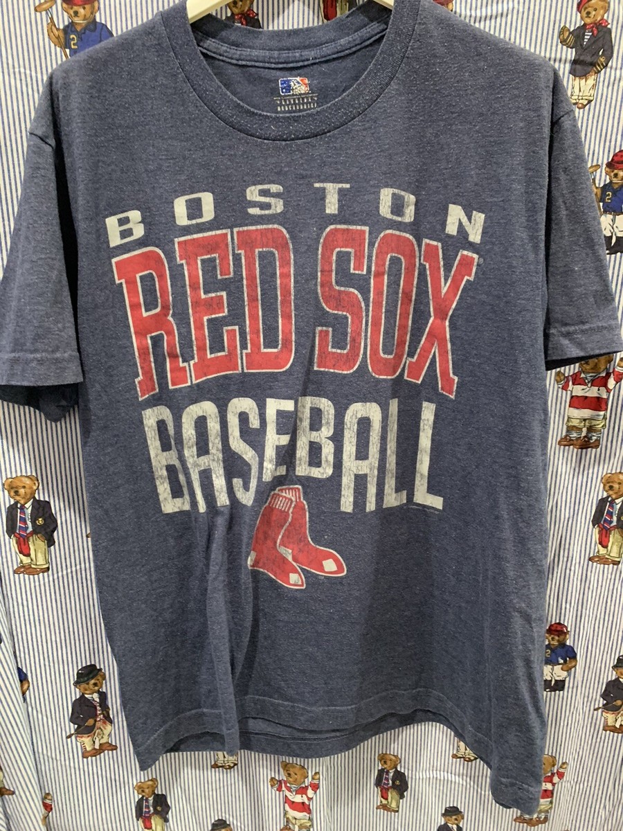 Boston Red Socks Baseball Graphic T-Shirt Blue Men's Size M Blue Red  MLB