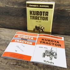 Kubota B6000 Tractor Service Parts Operators Repair Manual Shop Book Set Owners