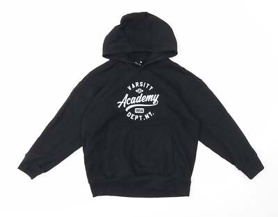 DeFacto Mädchen Hoodie schwarz Baumwollmischung Größe 9-10 Jahre