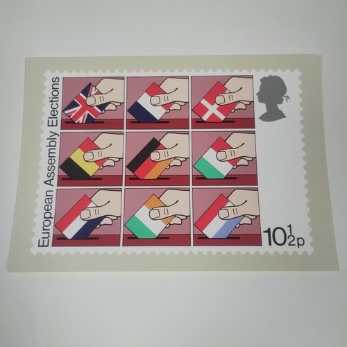 PHQ 35 European Assembly Elections 1979 Royal Mail Stamp Card Series Cards 4/4 - Picture 6 of 15