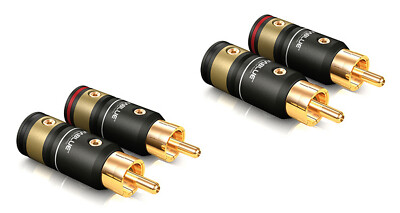  2 Paar Viablue T6s RCA / HighEnd Cinchstecker / Schraubversion / 4er Set 