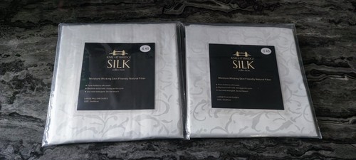 Pair of Pure Mulberry Silk large Pillowcases Anti-Ageing Skin Friendly case £80 - Picture 7 of 7