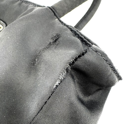 Prada Nylon Tote Bag Triangular Plate Hand Black Authentic - Picture 17 of 24