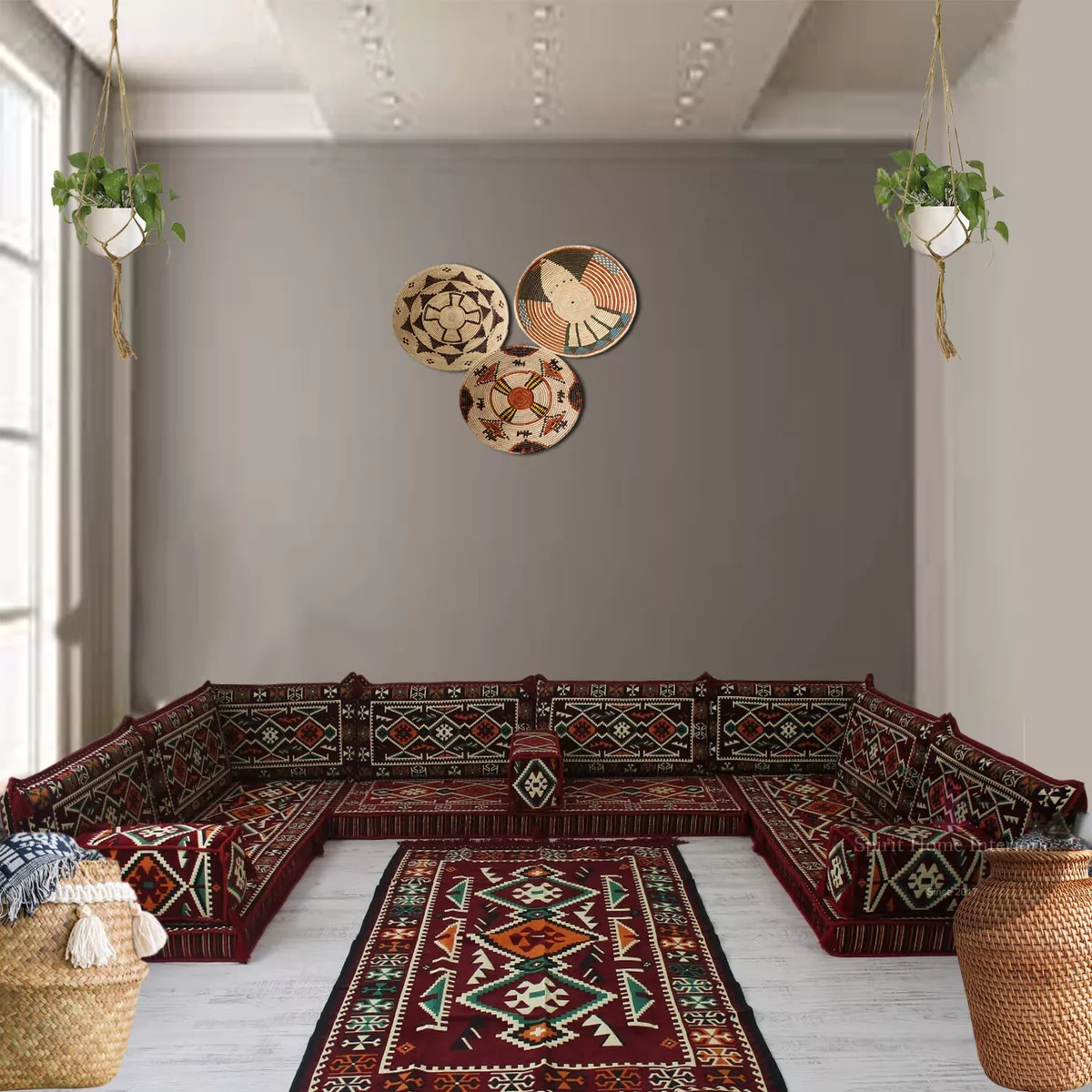 U Shaped Modular Arabic Majlis Floor