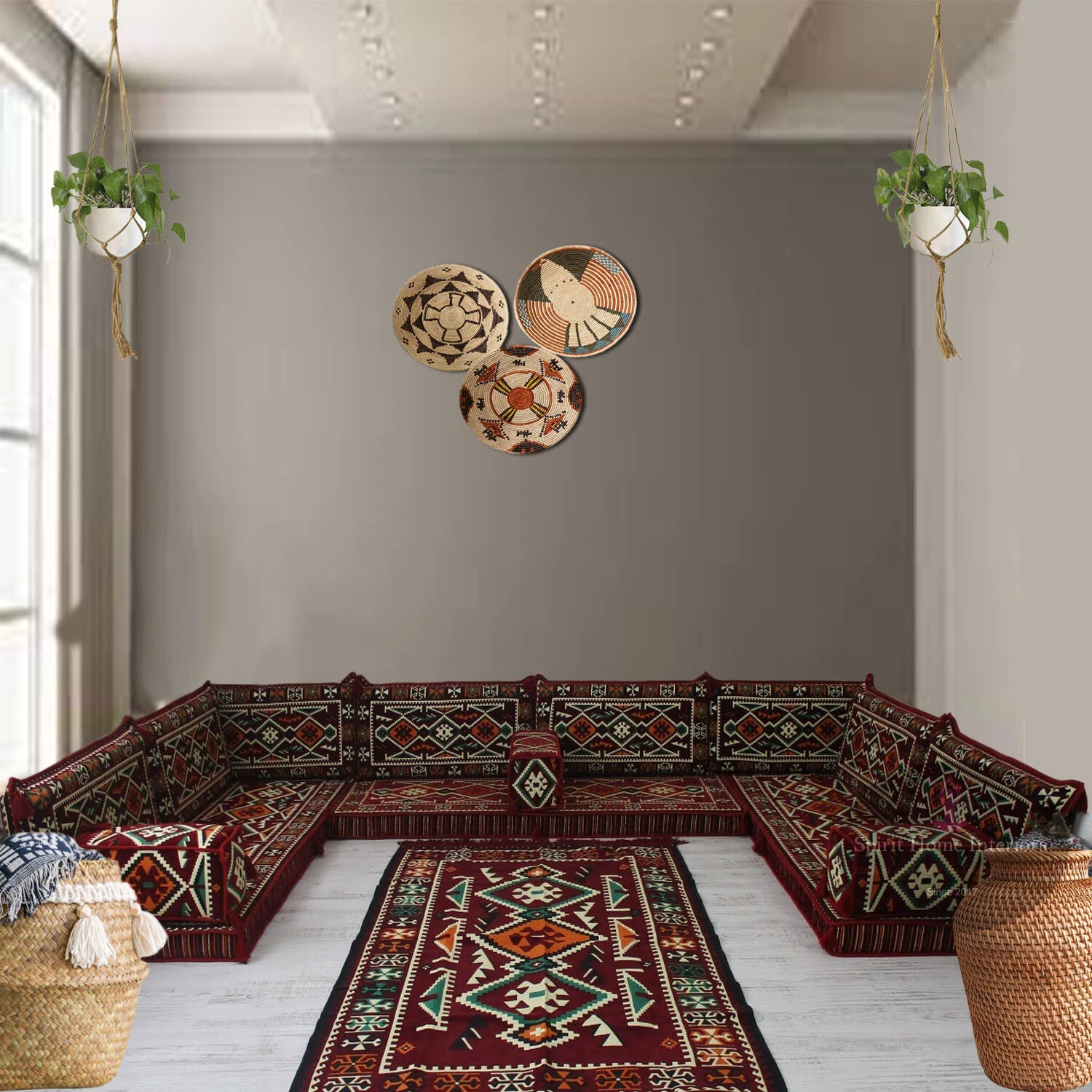 U Shaped Modular Arabic Majlis Floor Seating Sofa Furniture Suit Bohemian Decor
Opens in a new windo