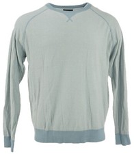 NWOT Wallin Bros Mens XL Light Blue White 100 Cotton Knit Feeder Stripe Sweater