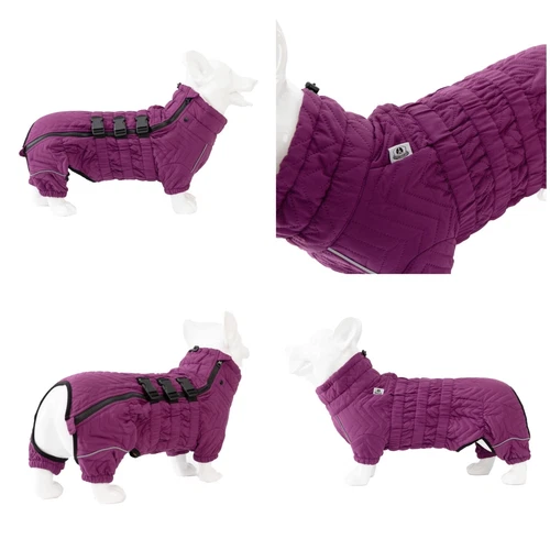 Dog Winter Coat 4 Legs Covered Windproof Waterproof Reflective Warm Dog Clothing - Picture 29 of 65