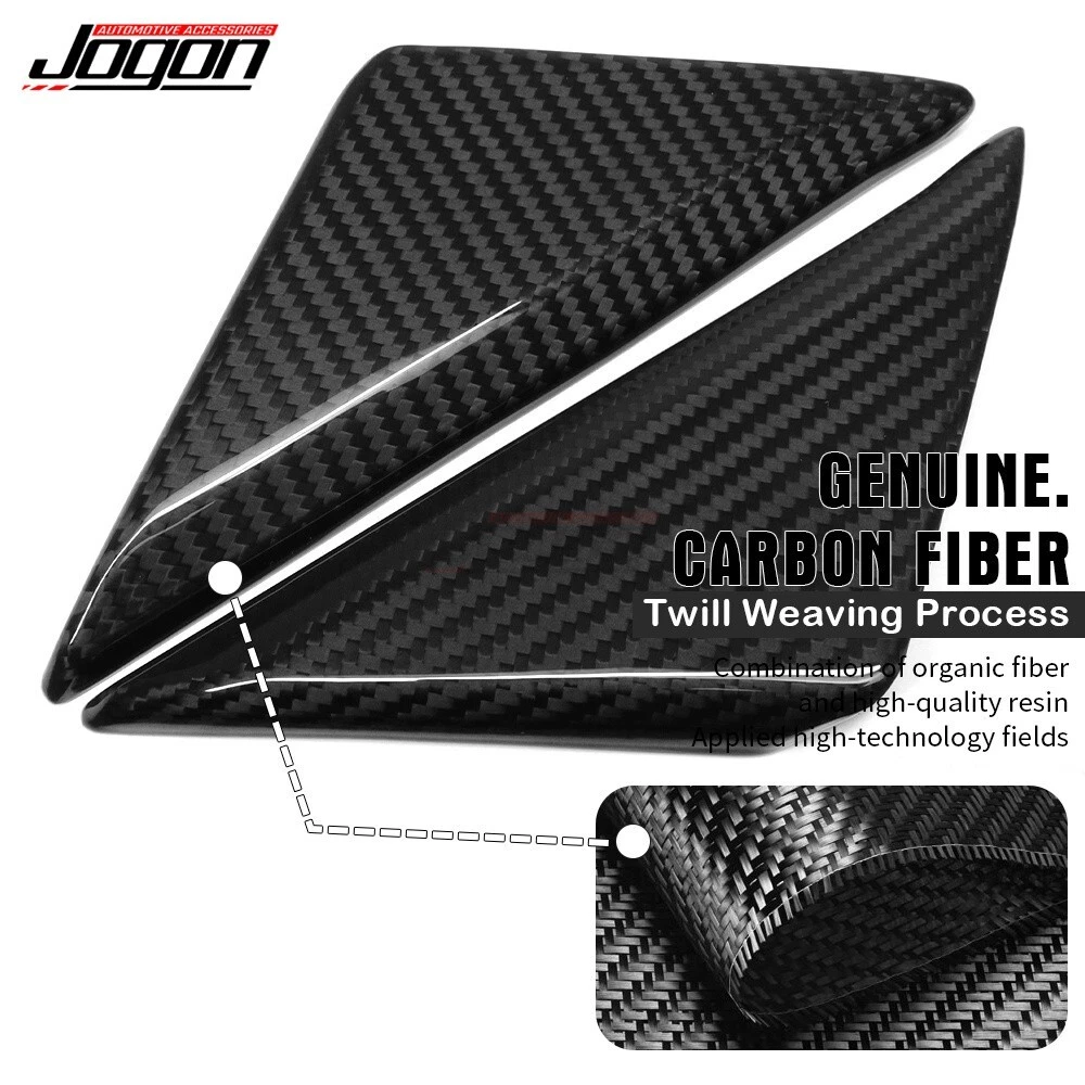 Dry Carbon Front Window Triangle Plate Panel Trim for Ford S650 Mustang GT 2024+ - Picture 2 of 13