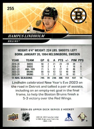 2024-25 UPPER DECK SERIES 2 HOCKEY BASE #301-400 *U-PICK* (PICK from List) - Picture 12 of 402