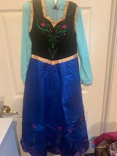 NWOT Disney Chasing Fireflies Anna Frozen Deluxe Traveling Costume Child Size 10 - Picture 3 of 7