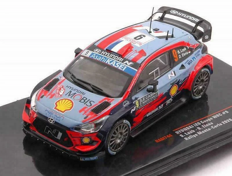 MODELLINO AUTO DIECAST SCALA 1:43 IXO HYUNDAI i20 WRC LOEB RALLY MONTECARLO 2020 - Immagine 4 di 4