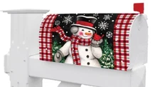 Winter Snowman Cardinal Magnetic Mailbox Cover Only