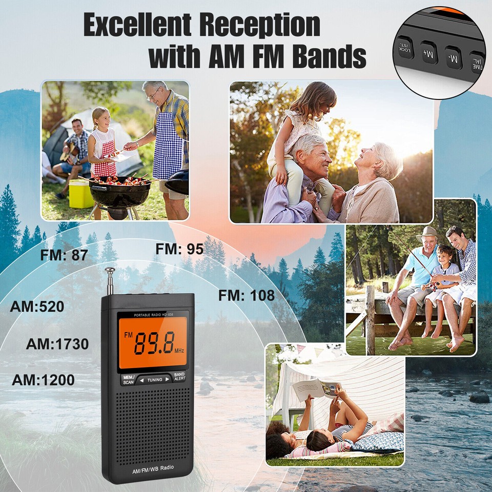 NOAA AM FM Radio | Battery Operated | Portable | Black | AM/FM | Auto ...