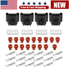 4 PCS 90980-11885 Ignition Coil Plug Connector Kit For Toyota Lexus Camry Yaris