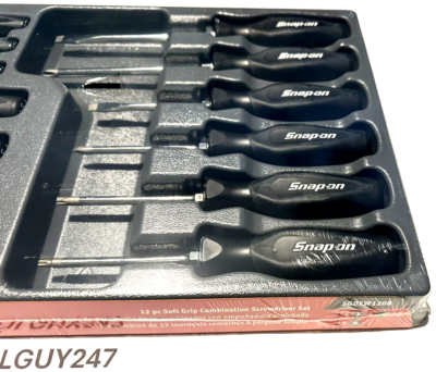SNAP ON TOOLS SGDXW120B 12 pc Black Soft Grip Combination