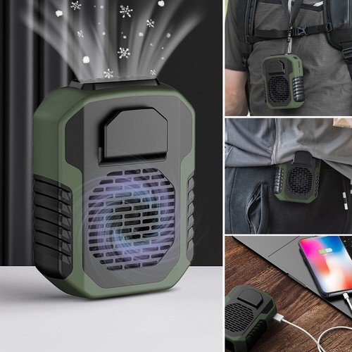 Portable Waist Fan Clip On 6000mAh Rechargeable Personal Cooling Neck Shirt Fan - Picture 2 of 13