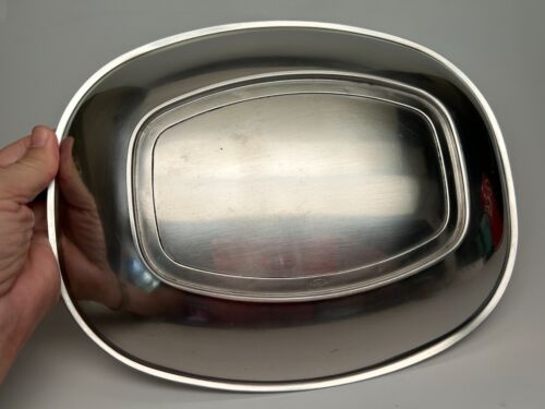 Vintage GENSE 18/8 acciaio inox SHLOW SERVIZIO CIOTOLA / PIATTO / PIATTO MCM Svezia - Foto 4 di 6