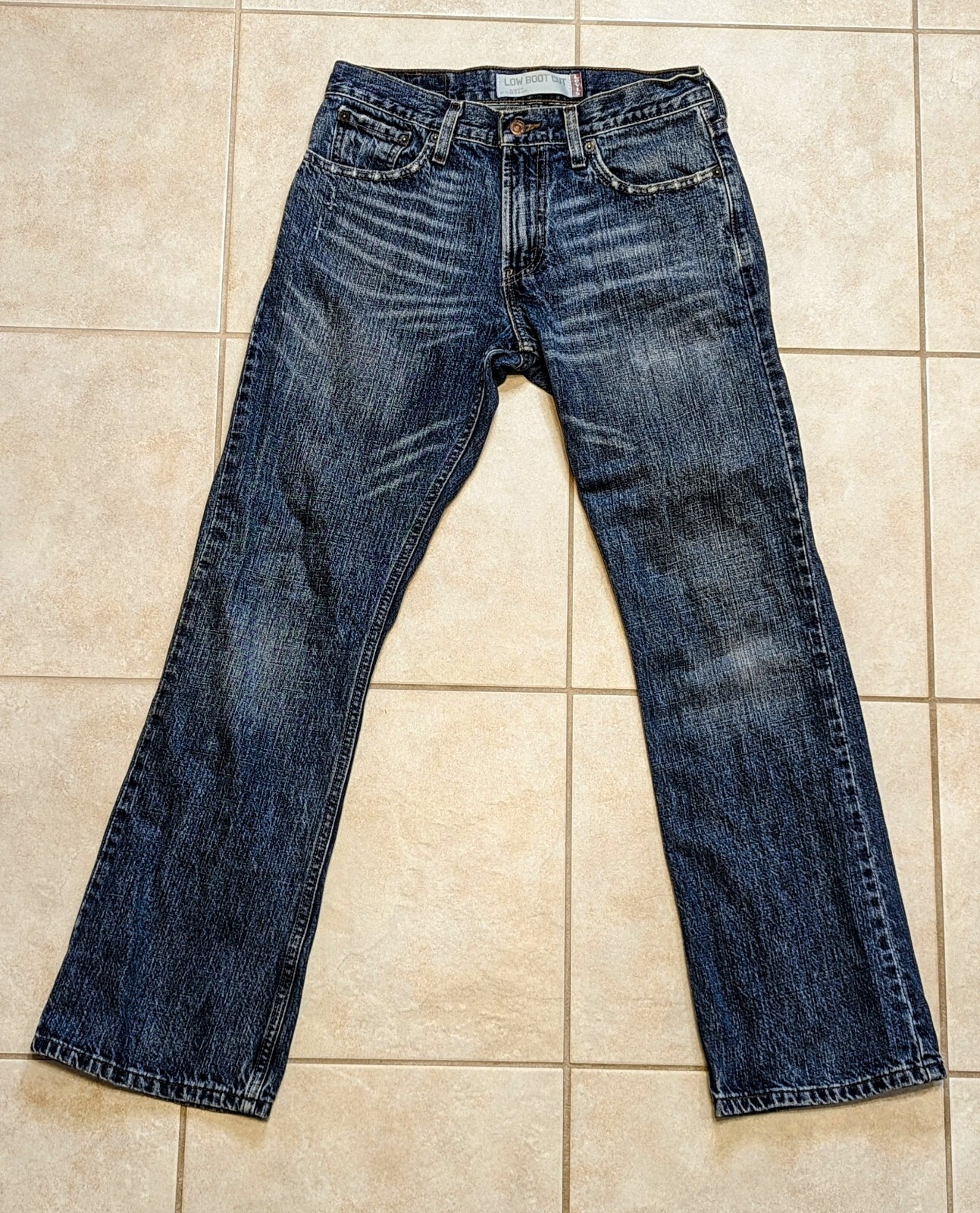 Levis 527 Jeans Mens 29x32 Blue Denim Cotton Low Boot Cut Western