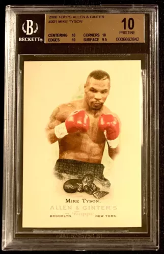 ONLY 11 EXIST! 2006 MIKE TYSON TOPPS ALLEN & GINTER #301. GOAT! GRADED BGS 10!