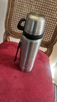 1.2L Stainless Steel Vacuum Insulated Thermos Flask w/ 2 Cups & Handle