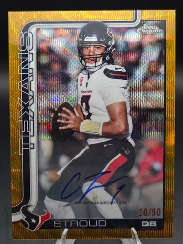 2025 Topps CJ Stroud Shop for 2025 Topps Signature Class Football Chrome Autographs on eBay (Raw)
