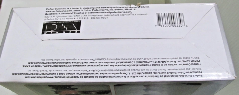 CAPRACK - Perchero de puerta de estante de tapa perfecto 12 clips sostienen hasta 36 tapas de bolas - NUEVO EN CAJA Foto 4 de 4