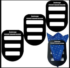 Pocket Square Holder Organizer for Men, Prefolded - 10 Piece Set