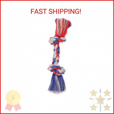 Mammoth Pet Products Flossy Chews Cottonblend Color Rope Bone, Small 9-Inch, mul