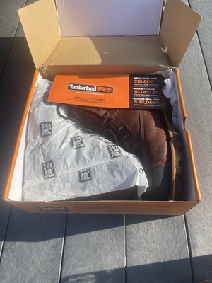 Timberland PRO Boondock, Men's, Brown, Comp Toe EH WP 8 Inch Boot Size 12W NEW