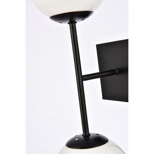 Living District LD2358BK Neri 2 Light 7 inch Black Bath Sconce Wall Light - Picture 6 of 8