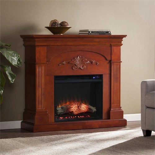 Southern Enterprises Sicilian Electric Fireplace - Thumbnail 4