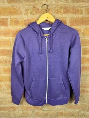 Primark Cares lila Kapuzenpullover mit Reißverschluss Damen Größe S UK 10/12 Freizeit Sweatshirt