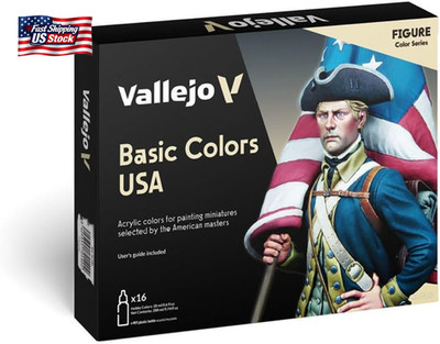 Vallejo - Basic Colors USA Acrylic Paint Set | Model Color | Figure Color Series