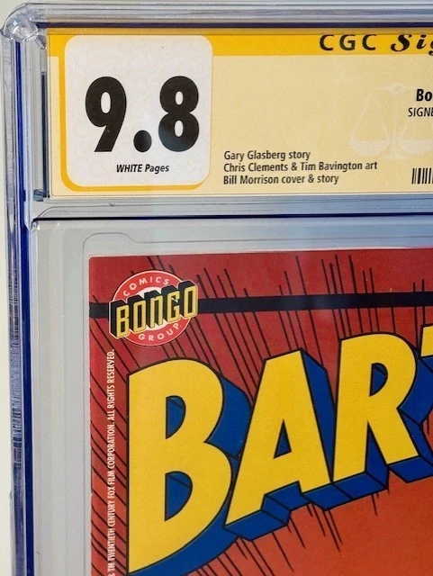 Bartman #4 CGC 9.8 SS • Signed by Bill Morrison • Bongo Comics 1995 - Image 2 of 4