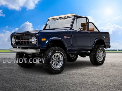 1976 Blue Ford Bronco Retro-mod  Poster Photo Print Wall Art 4 Sizes