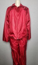 VTG Ralph Lauren Womens lightweight Windbreaker Track Suit 2 Piece Set RED SMALL