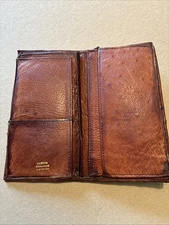 Justin Boots Ostrich Leather Wallet Foldable