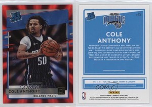 2020-21 Panini Donruss Rated Rookies Red Laser /99 Cole Anthony #208 Rookie RC